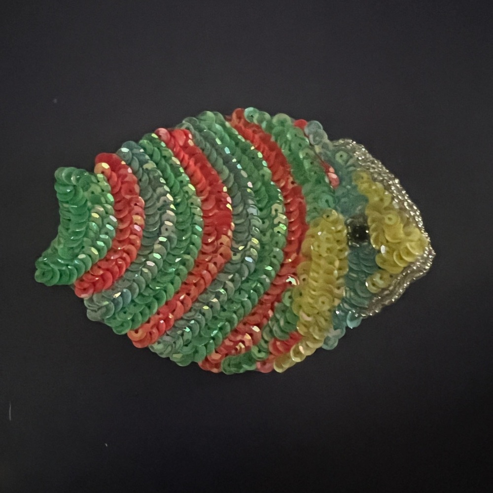 Colorful Sequin Fish Appliqué